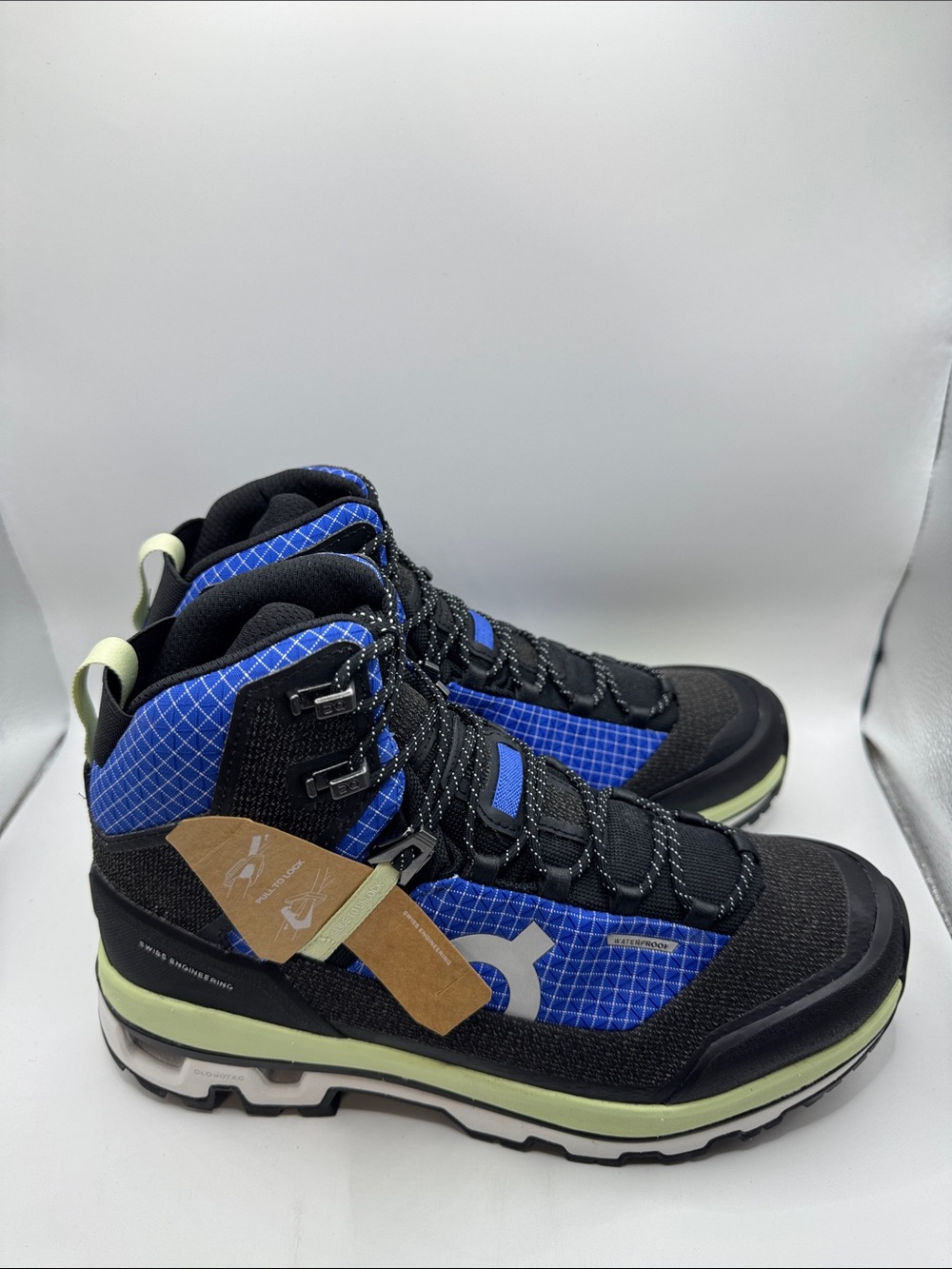 On Running women Cloudalpine Waterproof Boots - Blue/Black/Green - Picture 5 of 7